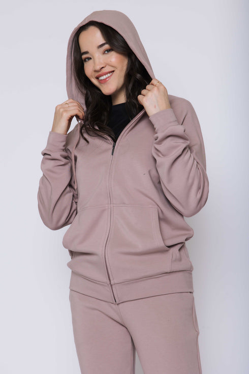 Tina-Luxe Fleece Oversized Zip Hoody